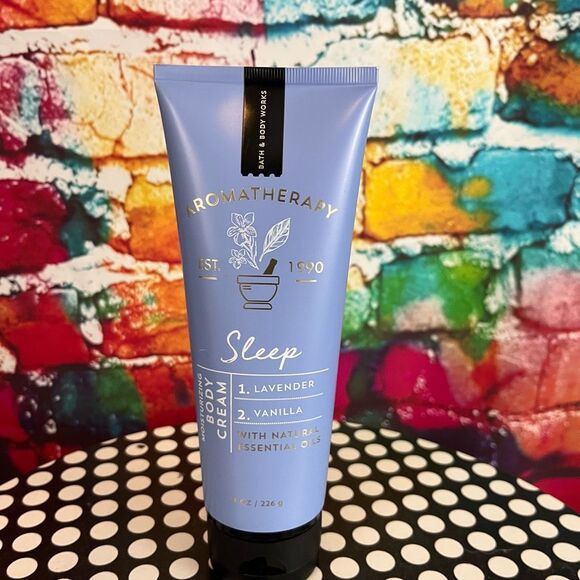 New Bath & Body Works Aromatherapy Sleep Lavender Vanilla  8 oz  Body Cream - Picture 1 of 3